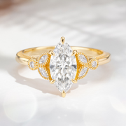 LUCCE STELLA™ Marquise Lab Diamond 1.28ct E VVS2 IGI 18K Yellow Gold
