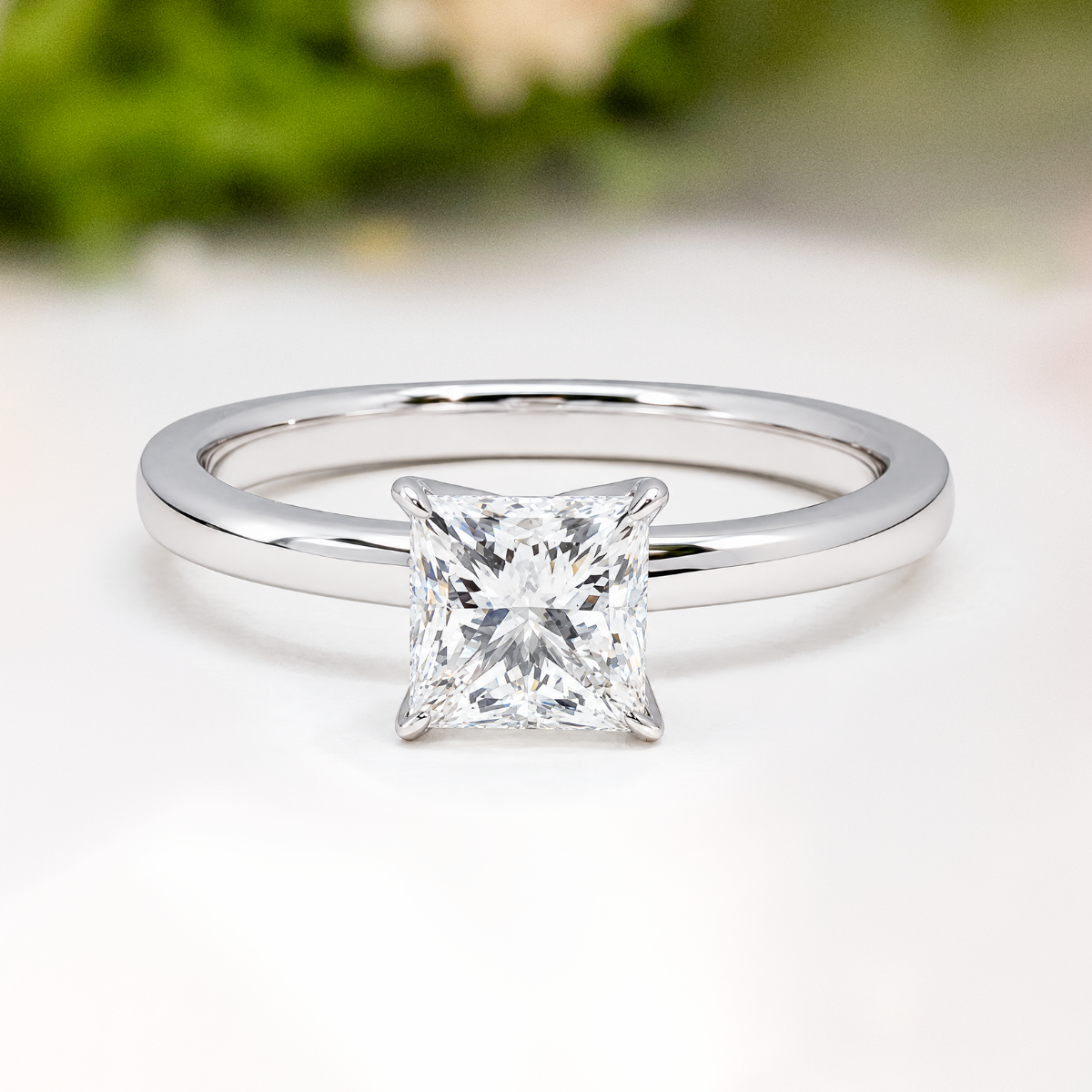 Load image into Gallery viewer, LUCCE LUCIA™ Princess Lab Diamond 1.01ct E VVS2 IGI 14K White Gold
