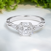 LUCCE ALESSA™ Cushion Lab Diamond 1.03ct E VVS2 IGI 18K White Gold