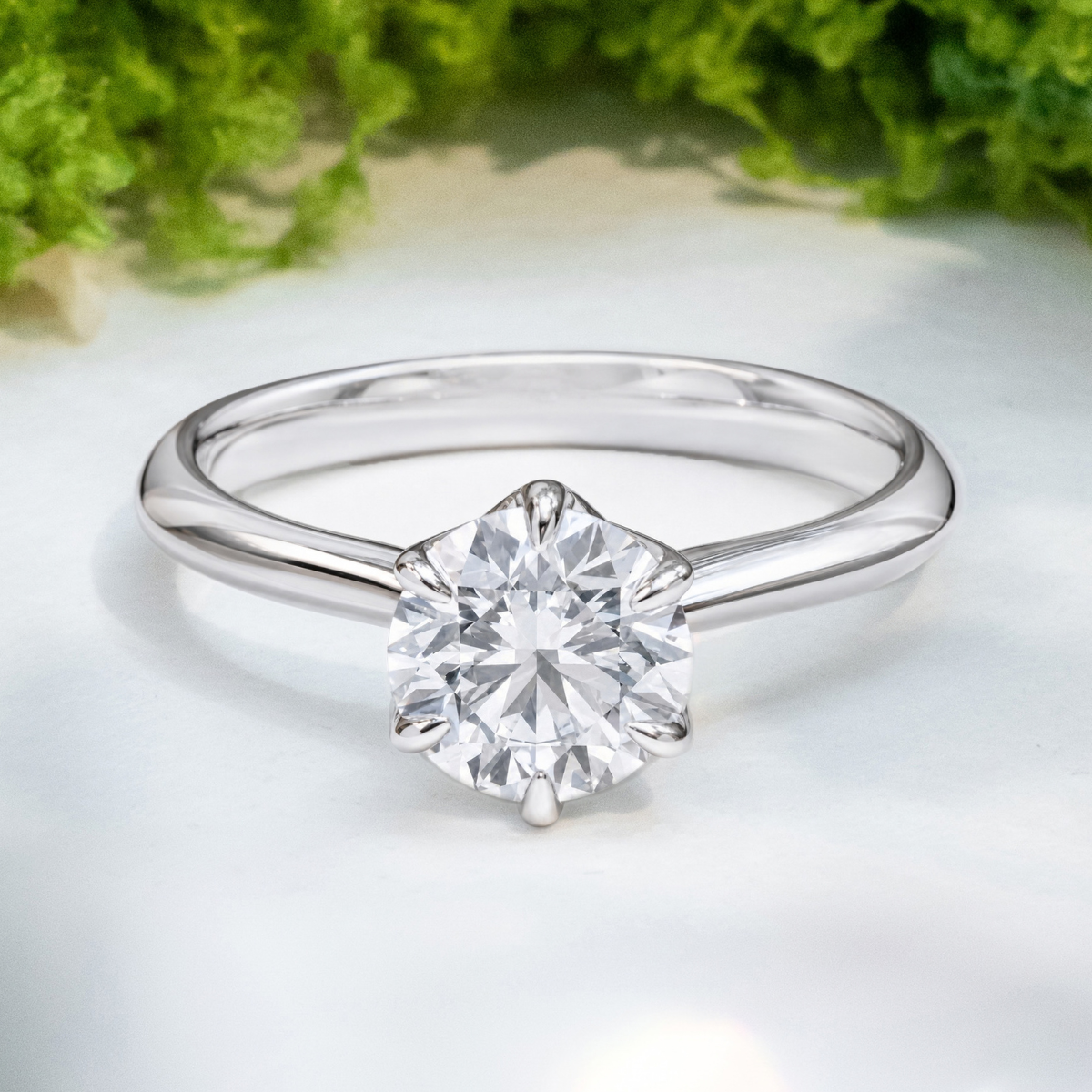 Load image into Gallery viewer, LUCCE ECUADORIAN™ Round Lab Diamond 1.25ct D VVS2 Id IGI 18K White Gold
