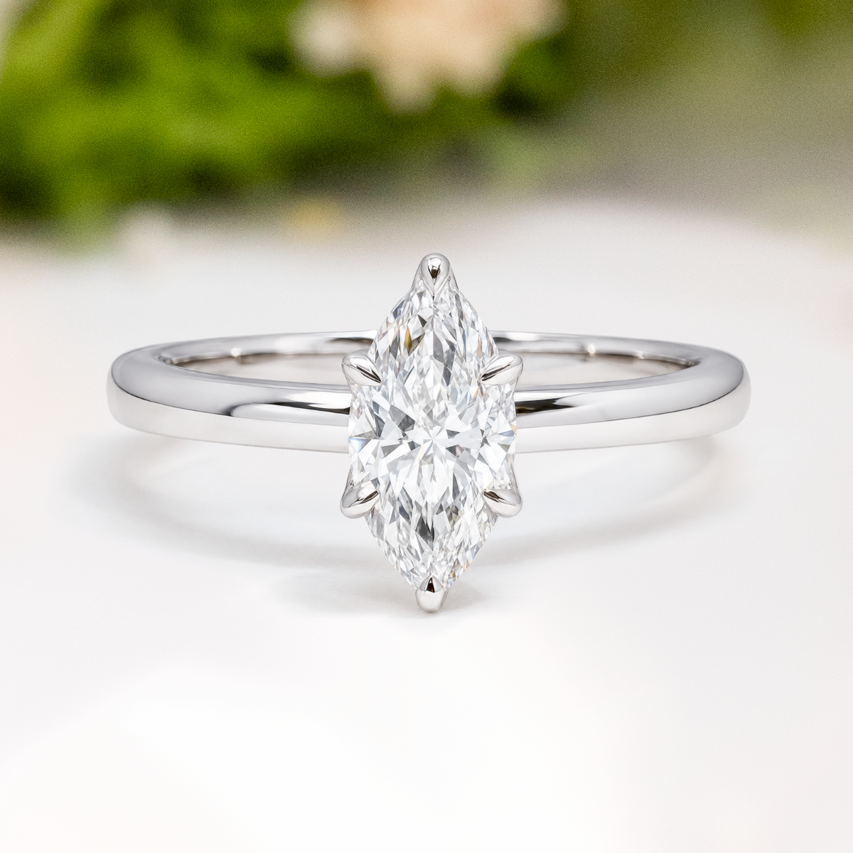 Load image into Gallery viewer, LUCCE LUCIA™ Marquise Lab Diamond 0.78ct E VVS2 IGI 14K White Gold
