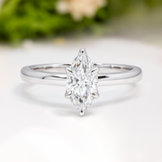 LUCCE LUCIA™ Marquise Lab Diamond 0.78ct E VVS2 IGI 14K White Gold