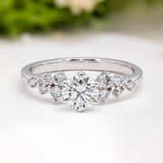 LUCCE ELLIA™ Round Lab Diamond 0.52ct D VVS2 Id IGI 14K White Gold