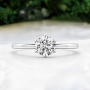 LUCCE AZALEA™ Round Natural Diamond 0.50ct H VS2 Ex GIA Platinum