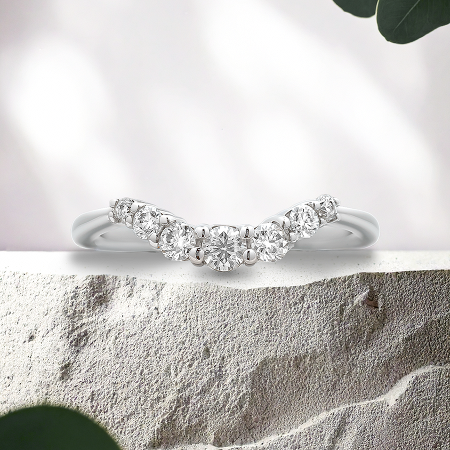 Load image into Gallery viewer, LUCCE ANNIE™ 0.18ctw CELESTE™ Moissanite 14K White Gold
