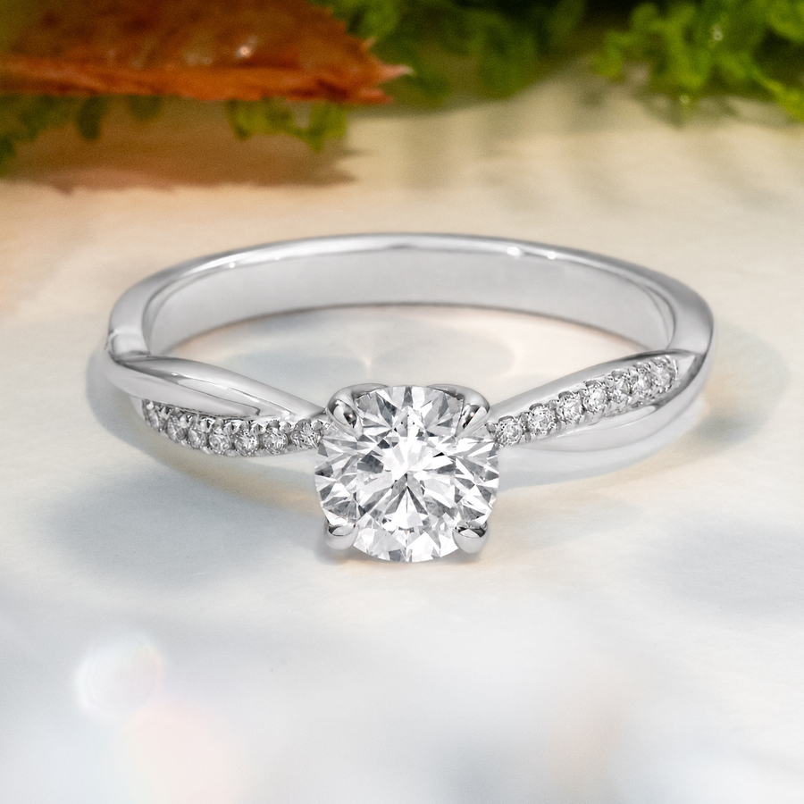 Load image into Gallery viewer, LUCCE FIORE™ Round Lab Diamond 1.01ct D VS1 Id IGI 14K White Gold
