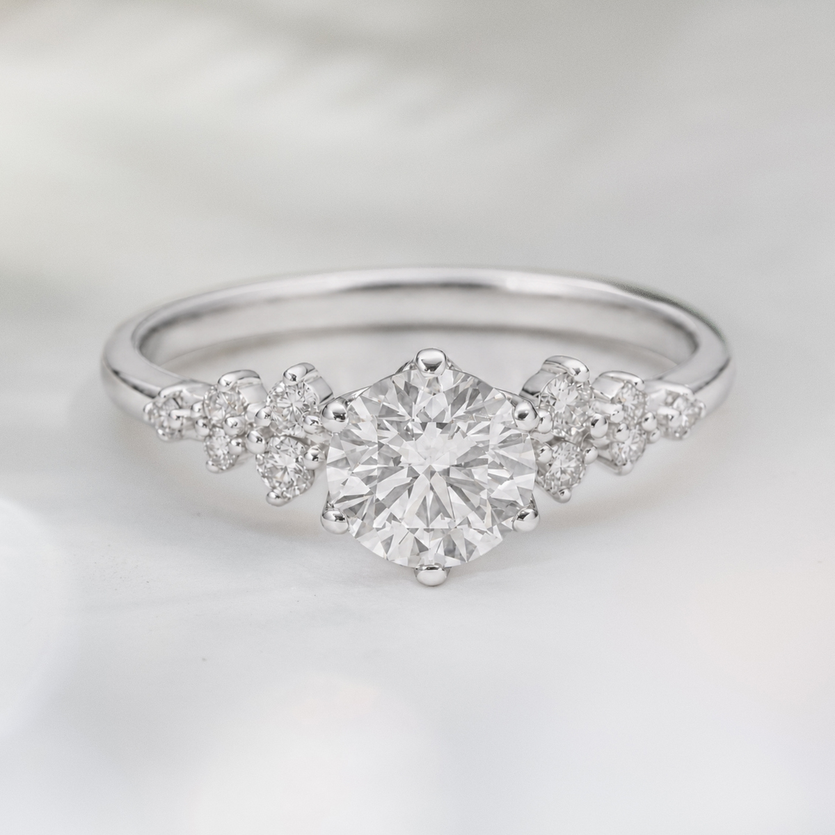 Load image into Gallery viewer, LUCCE ELLIA™ Round Lab Diamond 1.05ct D VS1 Id IGI 14K White Gold
