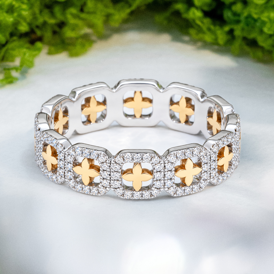 Load image into Gallery viewer, LUCCE CONSTANCE™ Elle Polished 0.48ctw Lab Diamond 18K White/Yellow Gold
