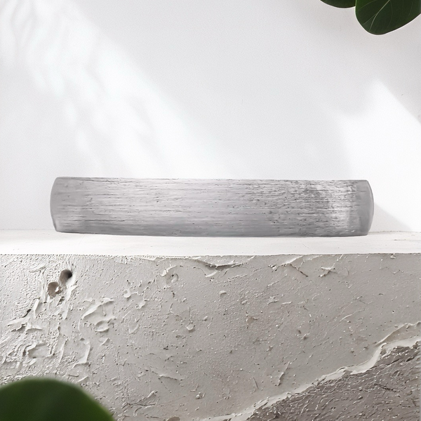 Lucce Amore Brushed 4mm 14K White Gold