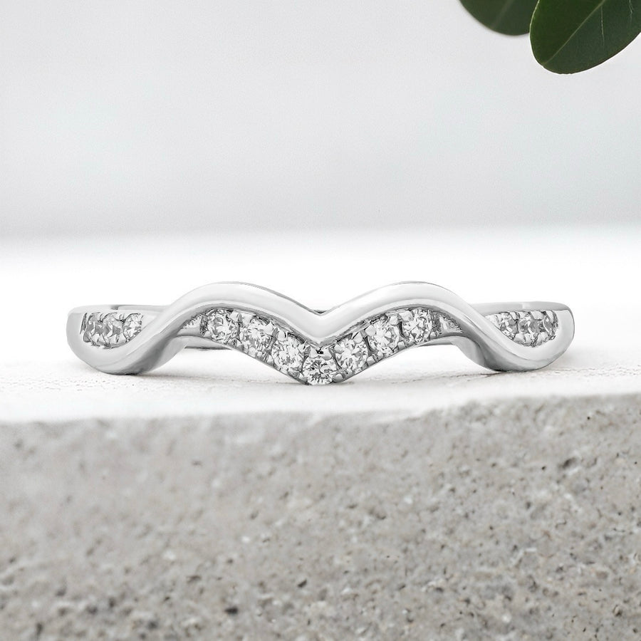 Load image into Gallery viewer, LUCCE FIORE™ Sei Flush 0.11ctw Lab Diamond 14K White Gold
