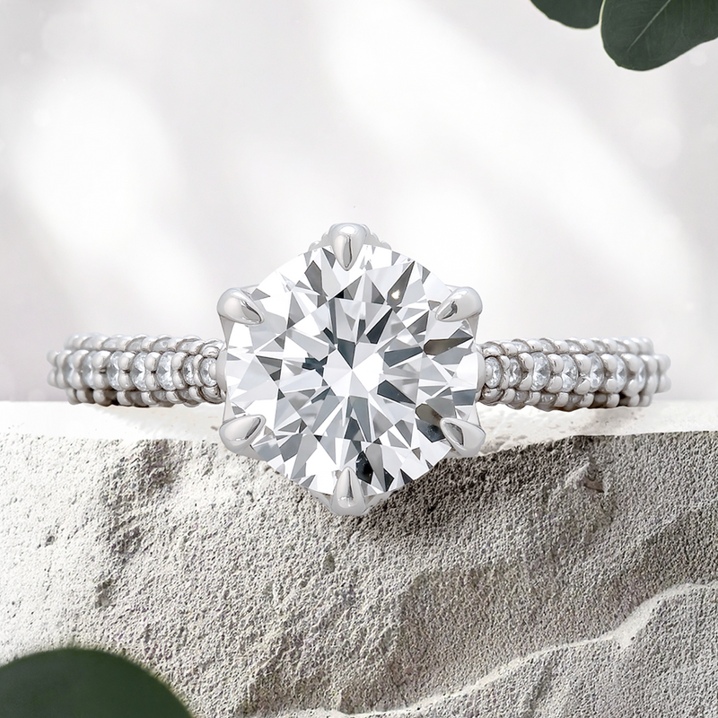 Lucce Maria Round Lab Diamond 2.01ct D VVS2 Id IGI Platinum