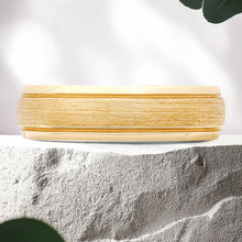 Load image into Gallery viewer, Lucce Abbraccio Brushed 6mm 14K Yellow Gold
