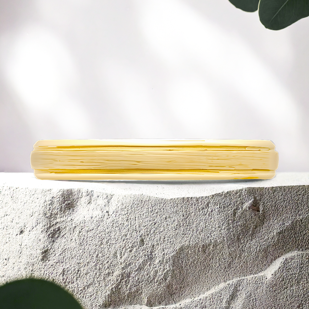Lucce Abbraccio Brushed 6mm 14K Yellow Gold
