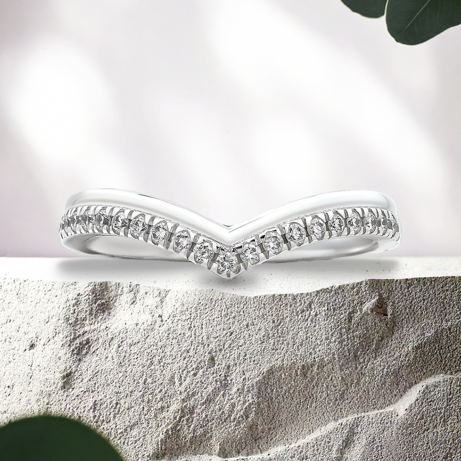 Load image into Gallery viewer, LUCCE LIRA™ 0.23ctw Lab Diamond 14K White Gold
