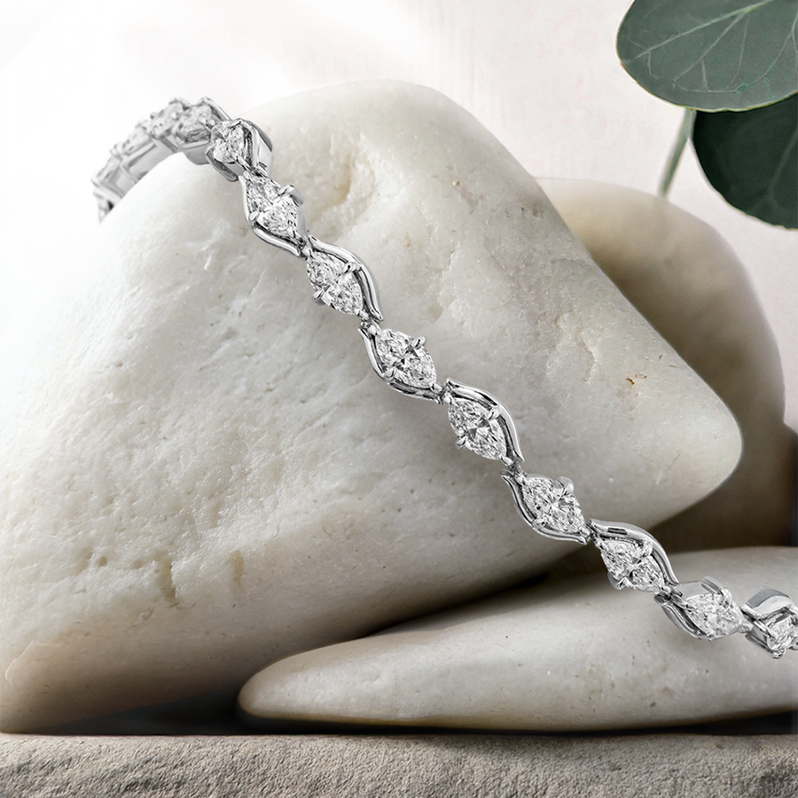 Load image into Gallery viewer, LUCCE CONSTANCE™ Tennis Bracelet 5.50ctw Lab Diamond 14K White Gold
