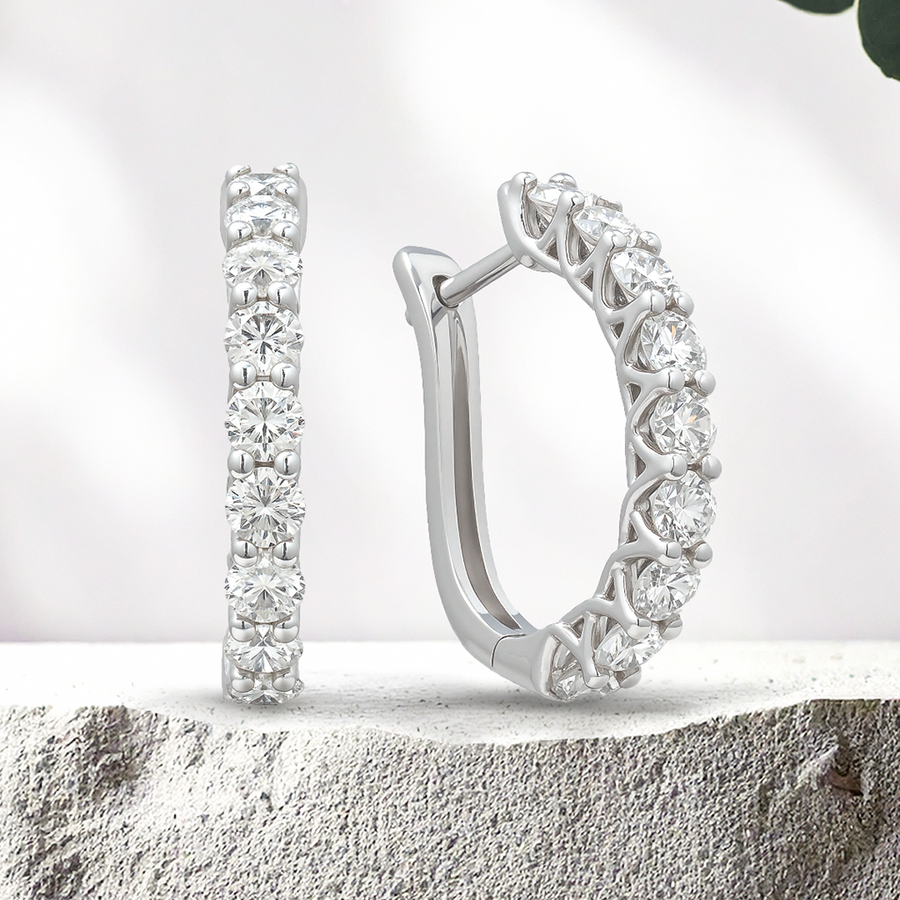Load image into Gallery viewer, LUCCE RIVERA™ Hoop Earrings Diamond

