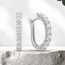 Load image into Gallery viewer, Lucce Rivera Hoop Earrings Diamond
