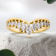 LUCCE CONSTANCE™ Chevron 1.26ctw Lab Diamond 14K Yellow Gold