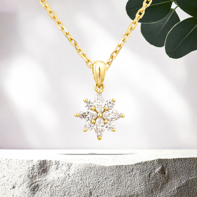 Lucce Constance Si Necklace 0.48 CTW Lab Diamond 18K Yellow Gold