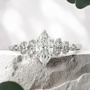 LUCCE ELLIA™ Marquise Natural Diamond 0.50ct I VS2 GIA 14K White Gold