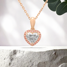 Load image into Gallery viewer, Lucce Montevalle Necklace Heart Rosé Lab Diamond 1.26ct E VVS2 IGI 14K Rose Gold
