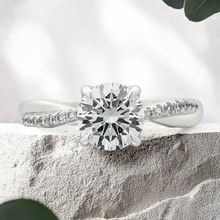 Load image into Gallery viewer, LUCCE FIORE™ Round Lab Diamond 1.08ct D VS1 Id 14K White Gold
