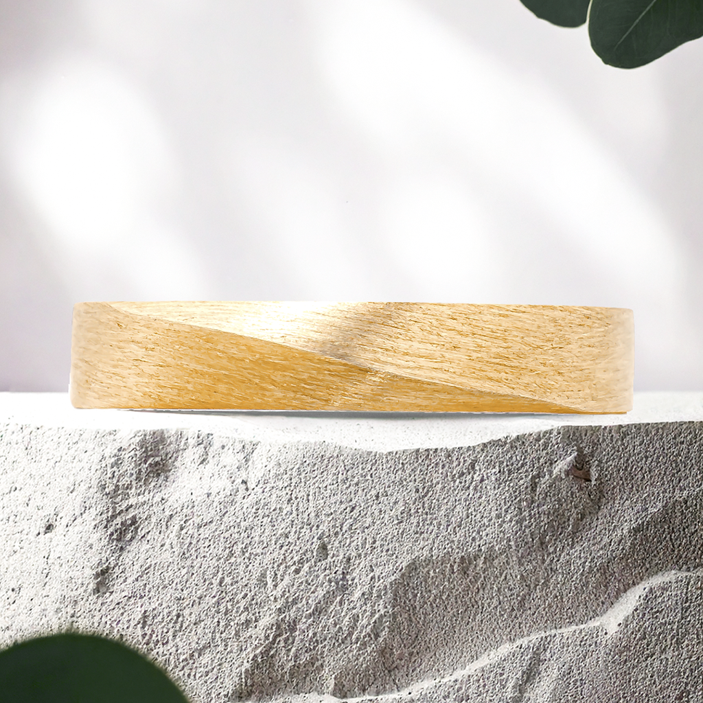 Arcus Brushed 4mm 14K Yellow Gold