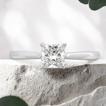 Load image into Gallery viewer, Lucce Azalea Princess Lab Diamond 0.72ct D VVS2 IGI 14K White Gold
