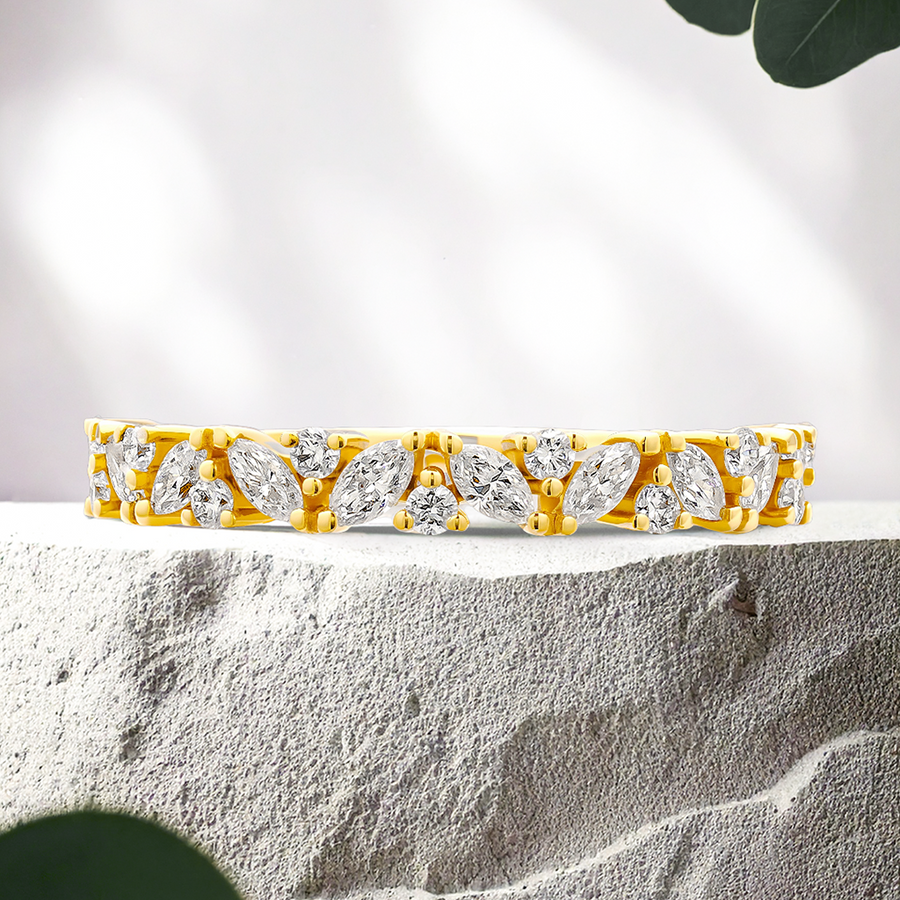 Load image into Gallery viewer, LUCCE MARCHESA™ Reale Half Eternity 0.41ctw Lab Diamond 18k Yellow Gold
