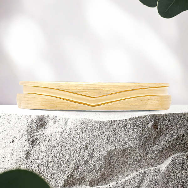 Lucce Caleb Brushed 4mm 14K Yellow Gold