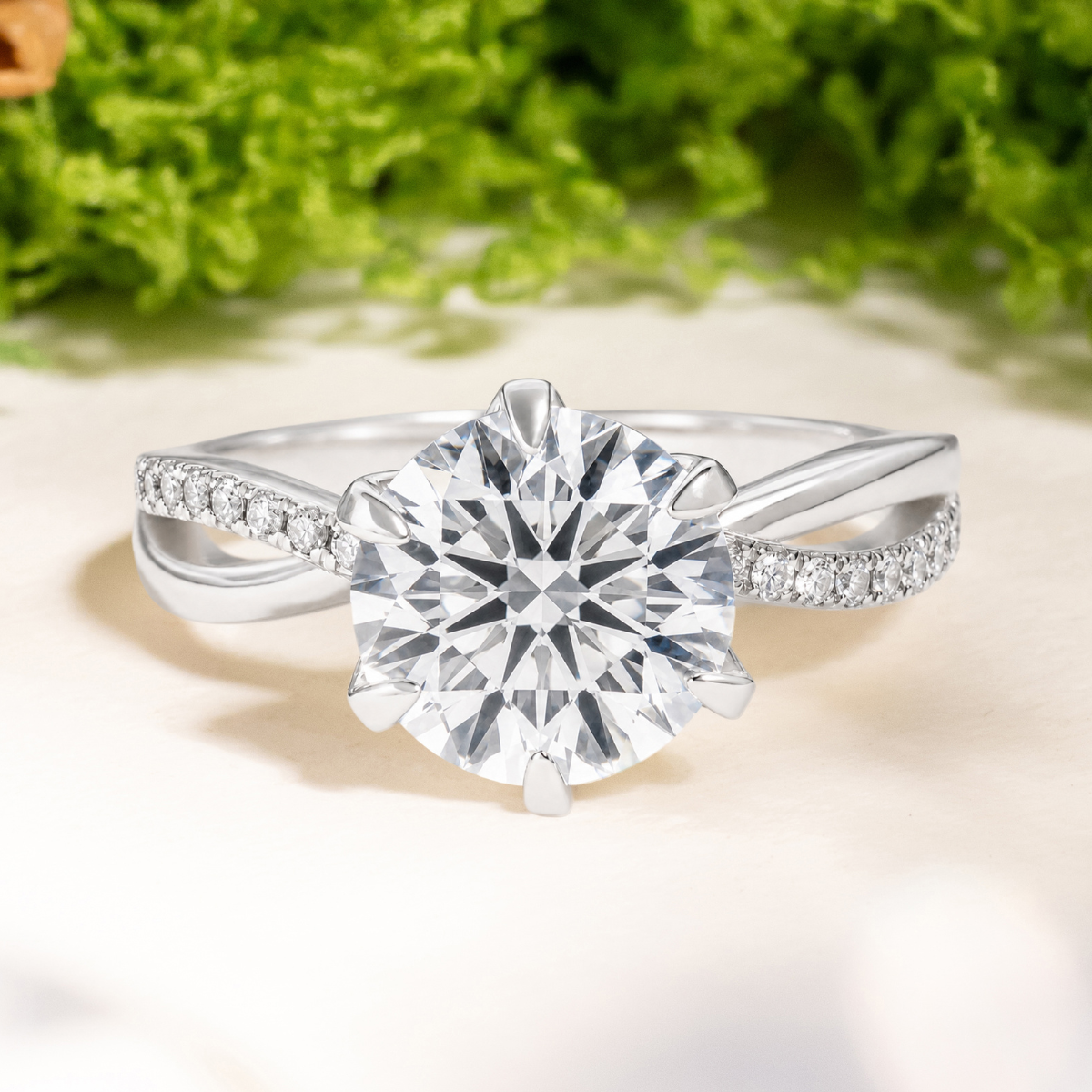 Load image into Gallery viewer, LUCCE FIORE™ Sei Round Lab Diamond 2.50ct D VS1 Id IGI Platinum
