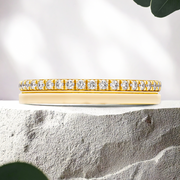 LUCCE EZRA™ Half Eternity 0.17ctw Natural Diamond 18K Yellow Gold
