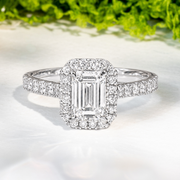 LUCCE MONTEVALLE™ Emerald Natural Diamond 1.00ct H VS1 GIA Platinum