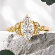 LUCCE STELLA™ Marquise Lab Diamond 1.28ct E VVS2 IGI 18K Yellow Gold