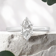 Load image into Gallery viewer, Lucce Lucia Marquise Lab Diamond 0.71ct D VVS2 Ex IGI 14K White Gold
