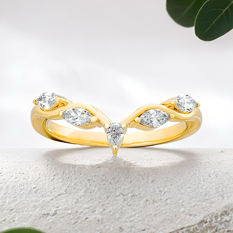 Lucce Constance Tiara 0.53ctw Lab Diamond 18K Yellow Gold