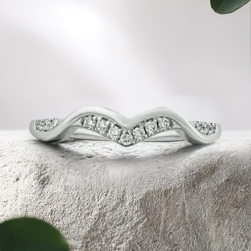Load image into Gallery viewer, LUCCE FIORE™ Sei Flush 0.11ctw Lab Diamond 14K White Gold
