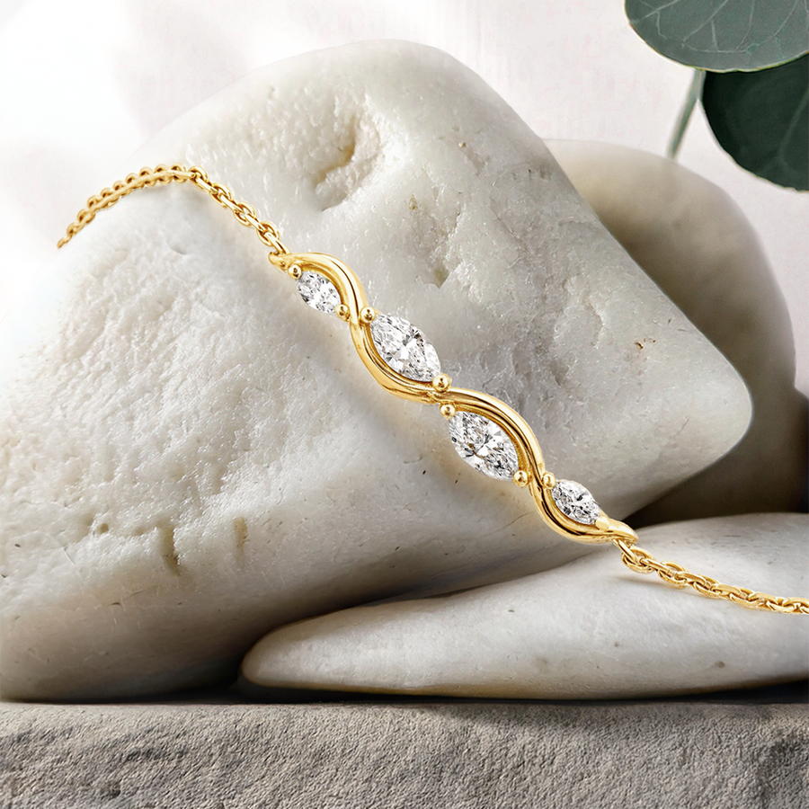 Load image into Gallery viewer, LUCCE CONSTANCE™ Infini Bracelet 0.70ctw Lab Diamond 18K Yellow Gold
