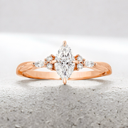 LUCCE ALESSA™ Marquise Lab Diamond 0.52ct D VVS2 IGI 14K Rose Gold