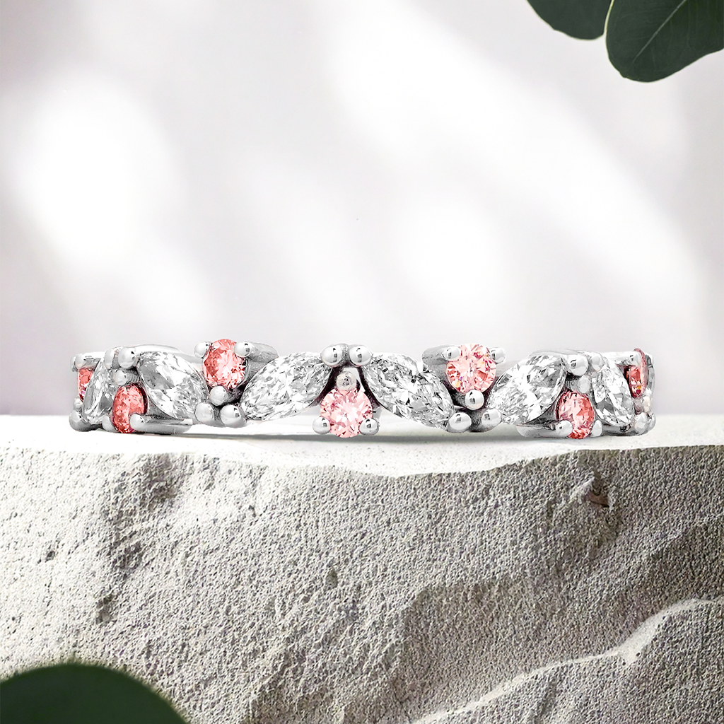 Load image into Gallery viewer, LUCCE MARCHESA™ Reale ROSÉ™ 0.75ctw Lab Diamond Platinum
