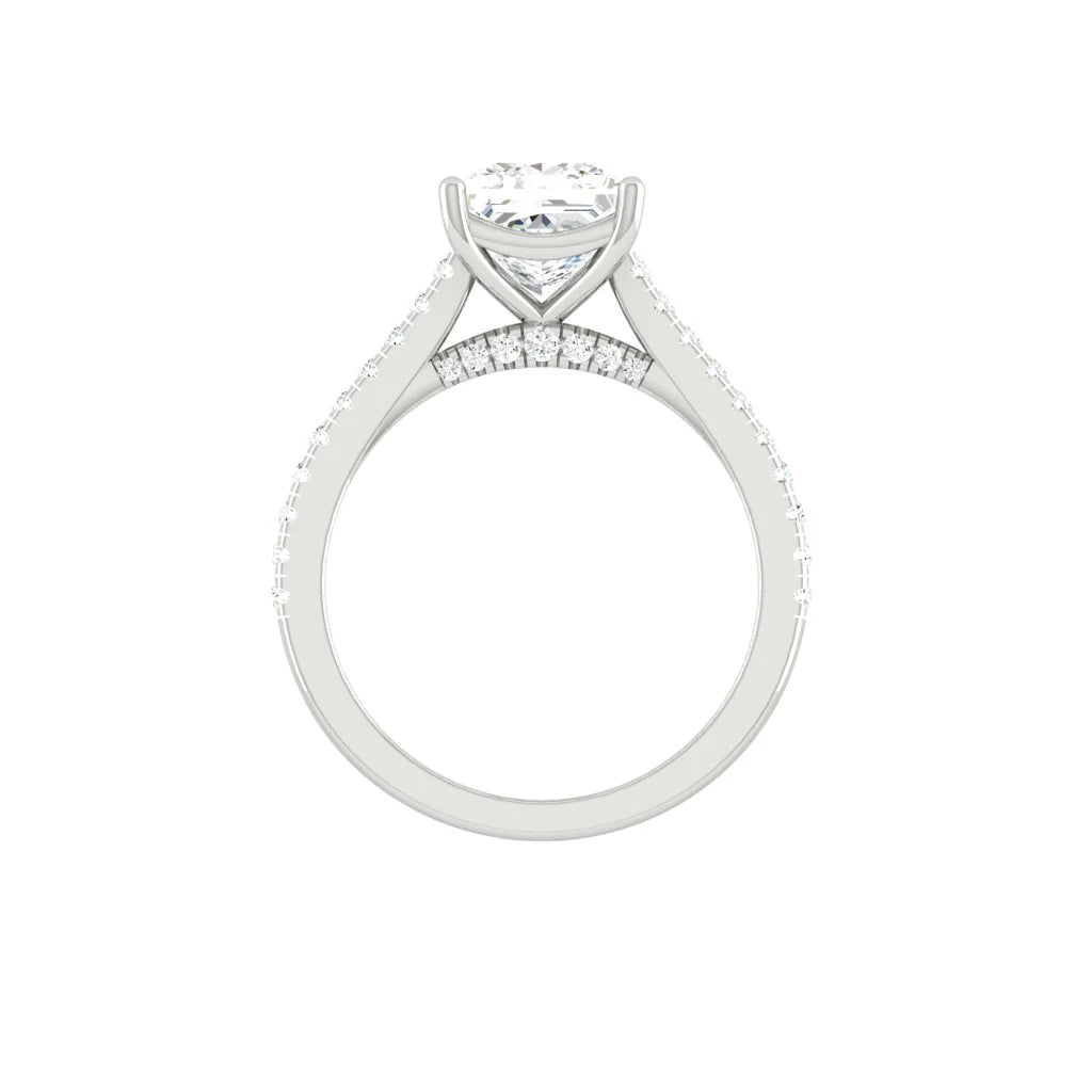 Load image into Gallery viewer, LUCCE FIRENZE™ Pavé Princess Natural Diamond 0.50ct F VS1 Ex GIA Platinum
