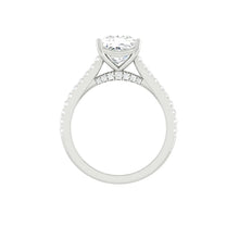 Load image into Gallery viewer, Firenze Pavé Princess Lab Diamond 0.53ct D VVS2 Ex IGI 14K White Gold
