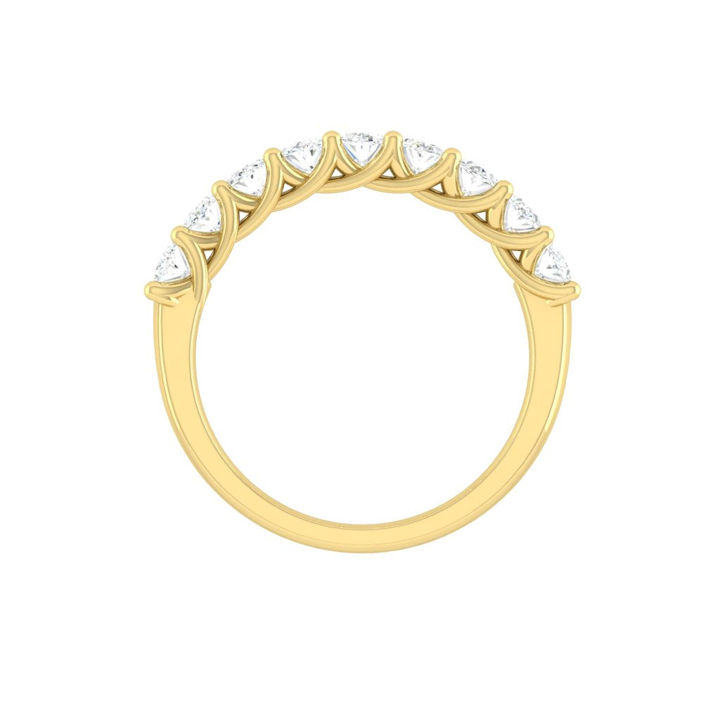 Load image into Gallery viewer, oval cut wedding band yellow gold
