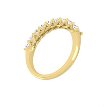 Load image into Gallery viewer, oval cut eternity band yellow gold
