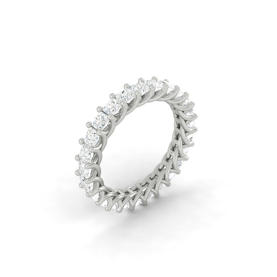 Load image into Gallery viewer, LUCCE RIVERA™ Princess Eternity 2.40ctw Celeste Moissanite 14K White Gold
