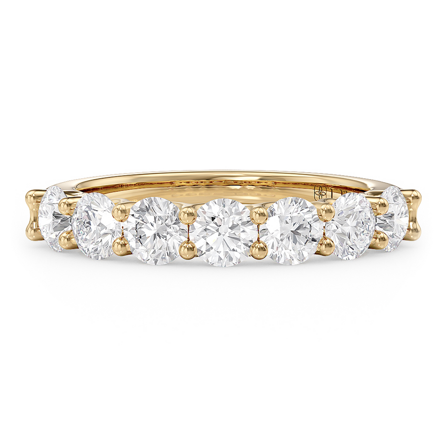 Load image into Gallery viewer, LUCCE RIVERA™ 7-Stone Round Lab Diamond 1.19ctw 14K Yellow Gold
