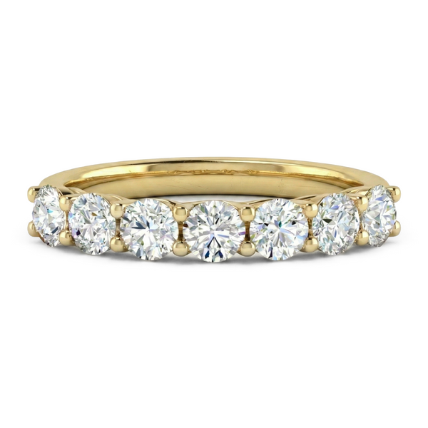 LUCCE RIVERA™ 7-Stone 1.19ctw Lab Diamond 14K Yellow Gold