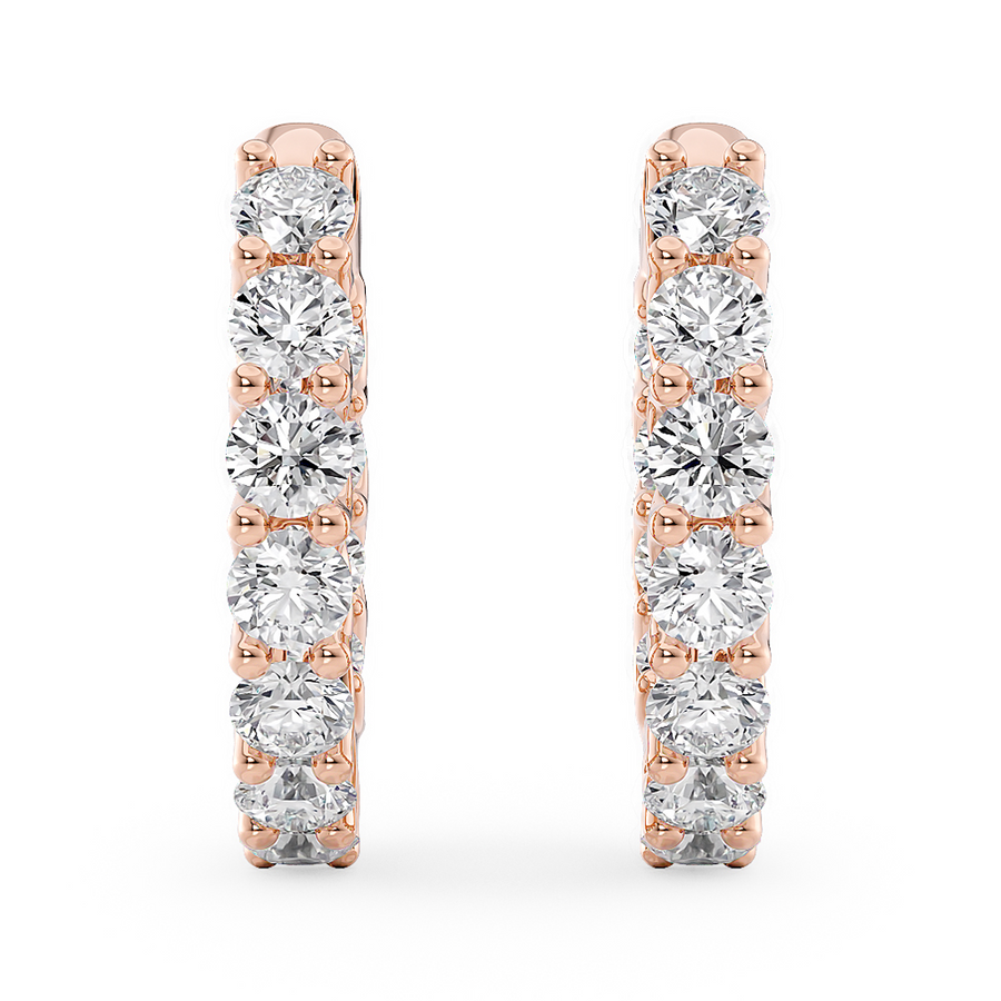 Load image into Gallery viewer, LUCCE RIVERA™ Eternity Hoop Earrings Diamond
