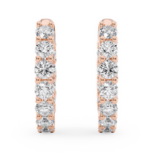 Load image into Gallery viewer, Lucce Rivera Eternity Hoop Earrings Diamond
