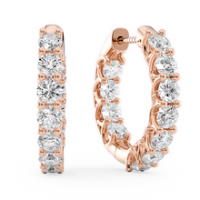 Load image into Gallery viewer, Lucce Rivera Eternity Hoop Earrings Diamond
